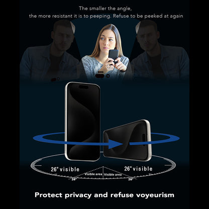 Anank 1X Förstärkt 360 Privacy Skärmskydd för Apple iPhone 16, Härdat Glas, Fullt Lim, 2.5D