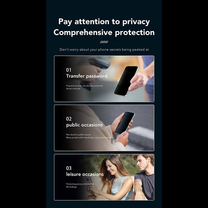 Anank 3X Förstärkt Privacy Skärmskydd för Apple iPhone 16 Pro, Härdat Glas, Fullt Lim, 2.5D