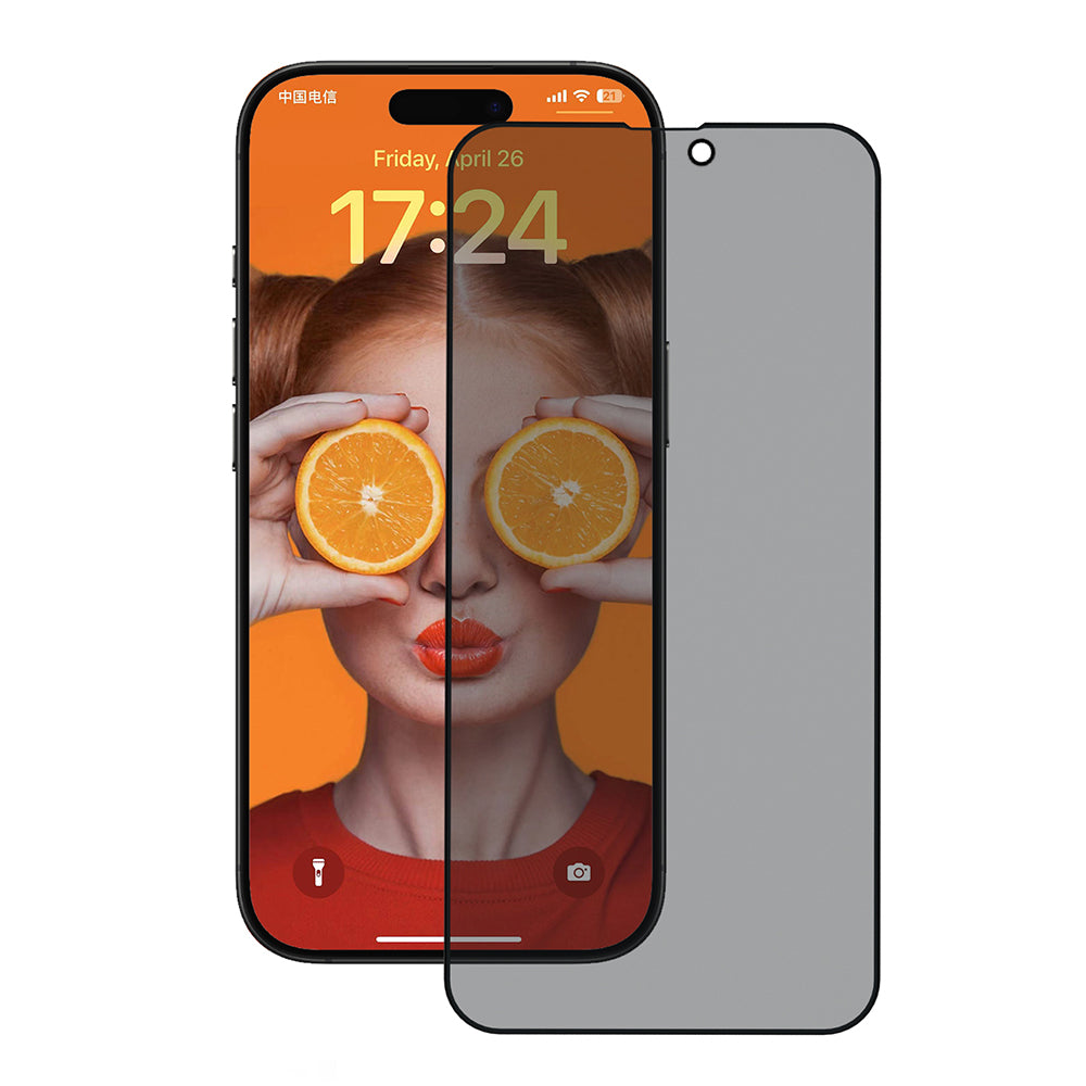 Skyddsfilm för skärm Privacy Anank 5X Reinforced 180 för Apple iPhone 17, Härdat Glas, Full Lim, 2.5D