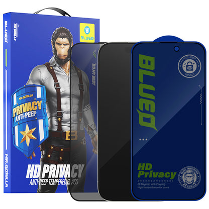 Privacy Blueo Anti-Peep Skärmskydd för Apple iPhone 14 Plus / 13 Pro Max, Härdat Glas, Fullt Lim