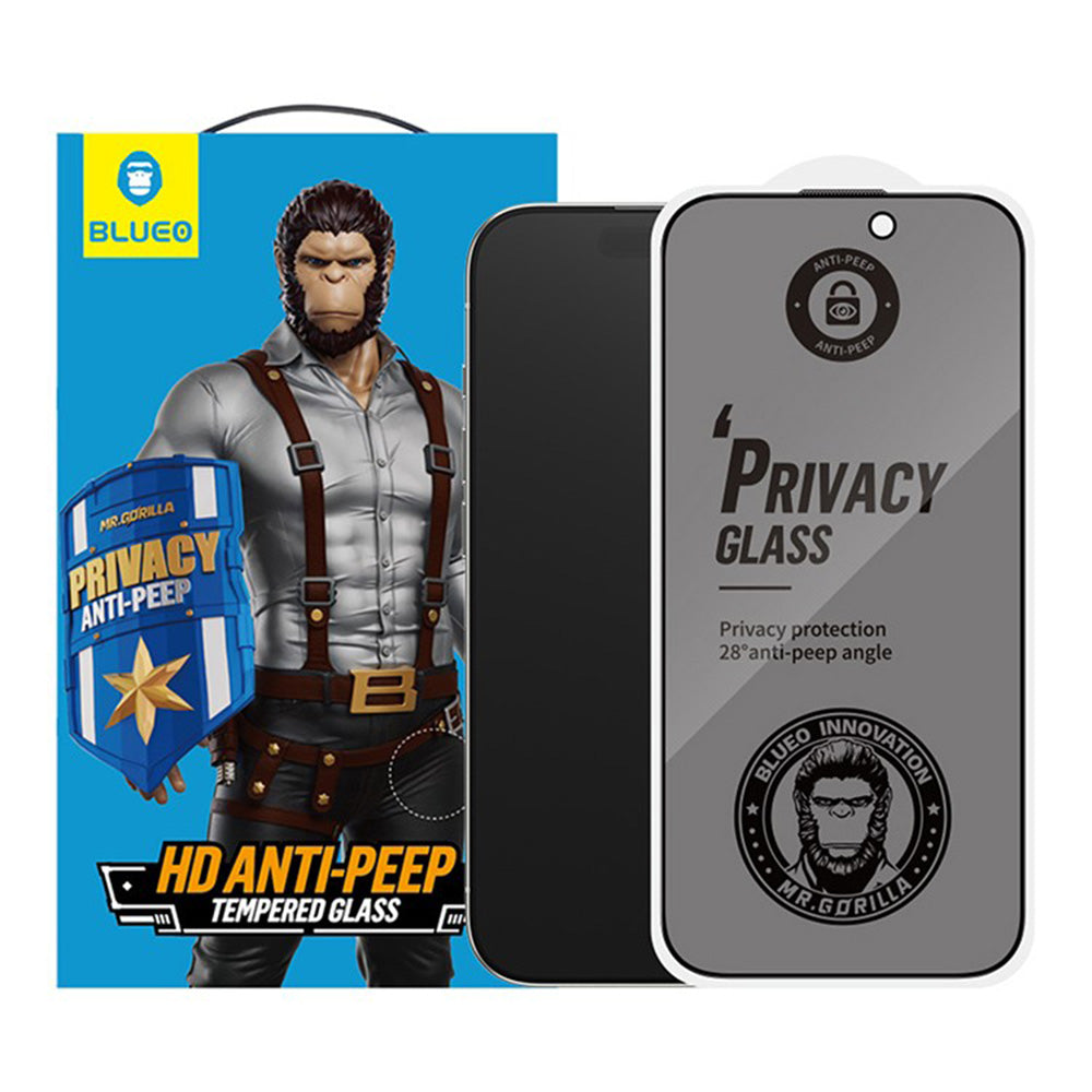 Skyddsfilm för skärm Privacy Blueo Anti-Peep för Apple iPhone 17 Air, Härdat Glas, Full Lim, Set om 5 stycken