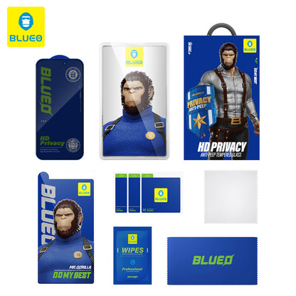 Blueo Anti-Peep Privacy Screen Protector for Samsung Galaxy S26 Plus S947, Tempered Glass, Full Glue