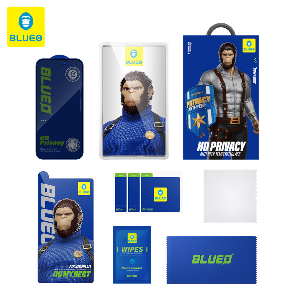 Blueo Anti-Peep Privacy Screen Protector for Samsung Galaxy S26 S942, Tempered Glass, Full Glue