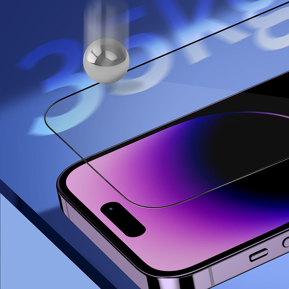 Skyddsfilm Privacy Blueo Sapphire Applicator Pro för Apple iPhone 17 Pro / 17 / 16 Pro, Härdat Glas, Full Lim