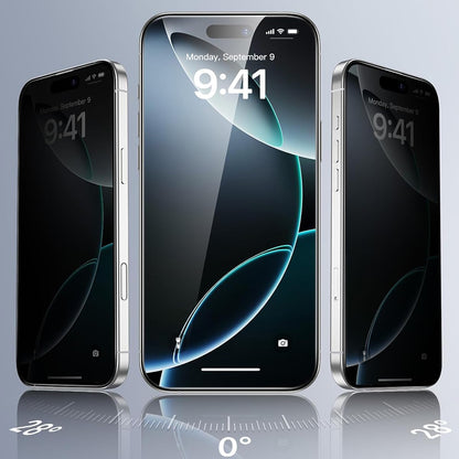 Skärmskydd Privacy ESR för Apple iPhone 17 / 16 Pro, Härdat Glas, Full Lim, Set om 3 stycken