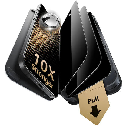 Skärmskydd Privacy ESR UltraFit Armorite Pro för Apple iPhone 17 Pro Max, Härdat Glas, Full Glue, Set om 3 stycken