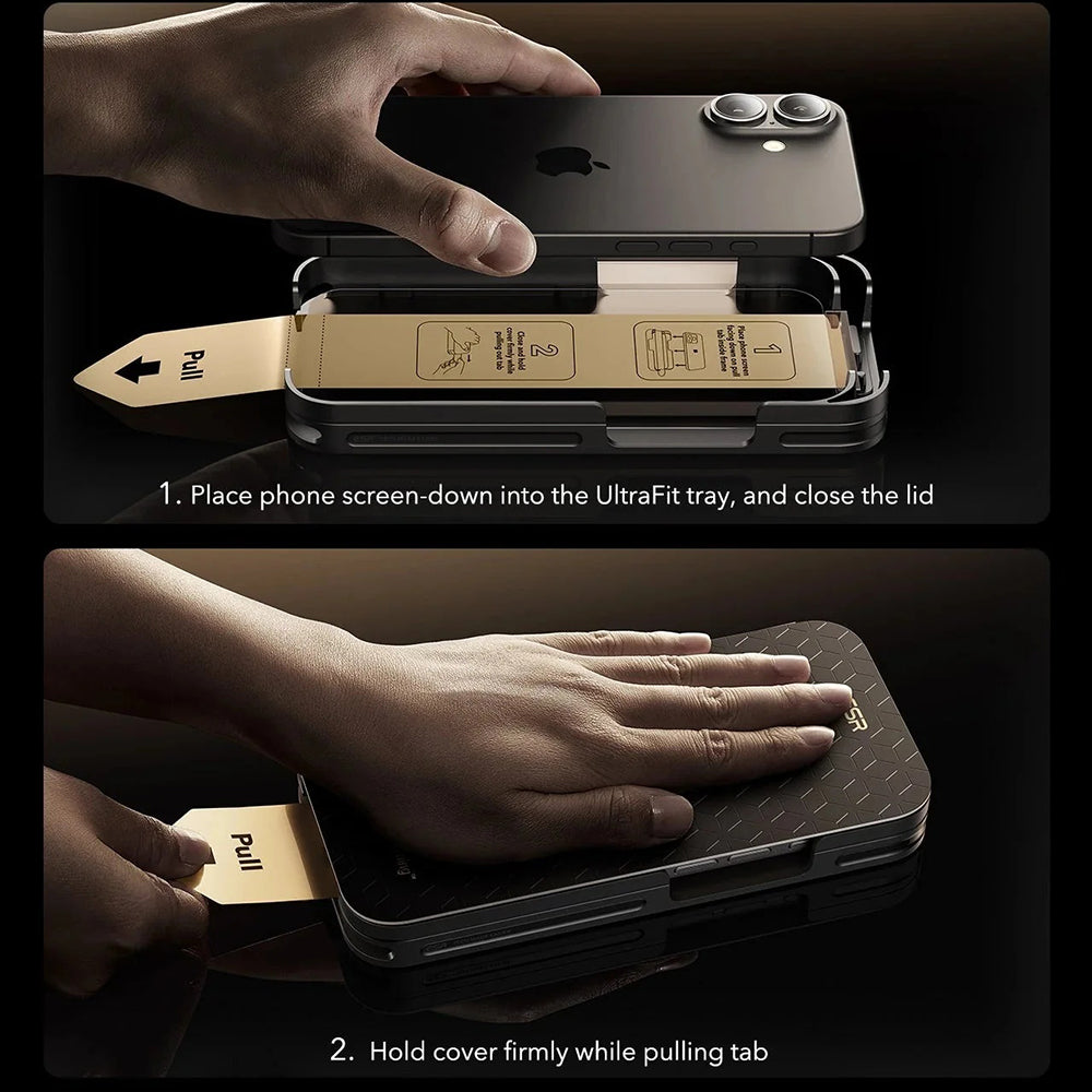 Privacy Screen Protector ESR UltraFit Armorite Pro for Apple iPhone 17 Pro, Tempered Glass, Full Glue, Set of 3 Pieces