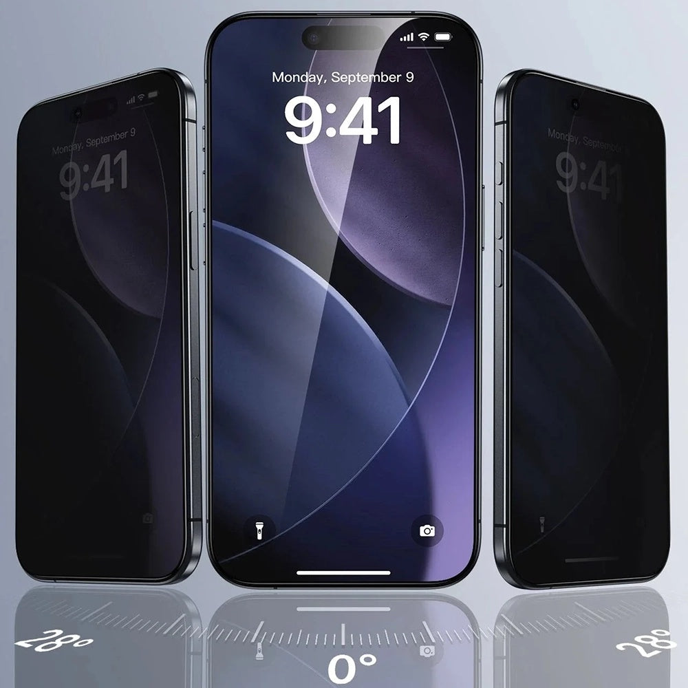 Skyddsfilm Ecran Privacy ESR UltraFit för Apple iPhone 17 Pro Max, Härdat Glas, Full Lim, Set om 3 stycken