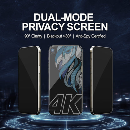 Skyddsfilm Privacy Screen Lito D+ Max 4K för Apple iPhone 17 Air, Härdat Glas, Full Glue