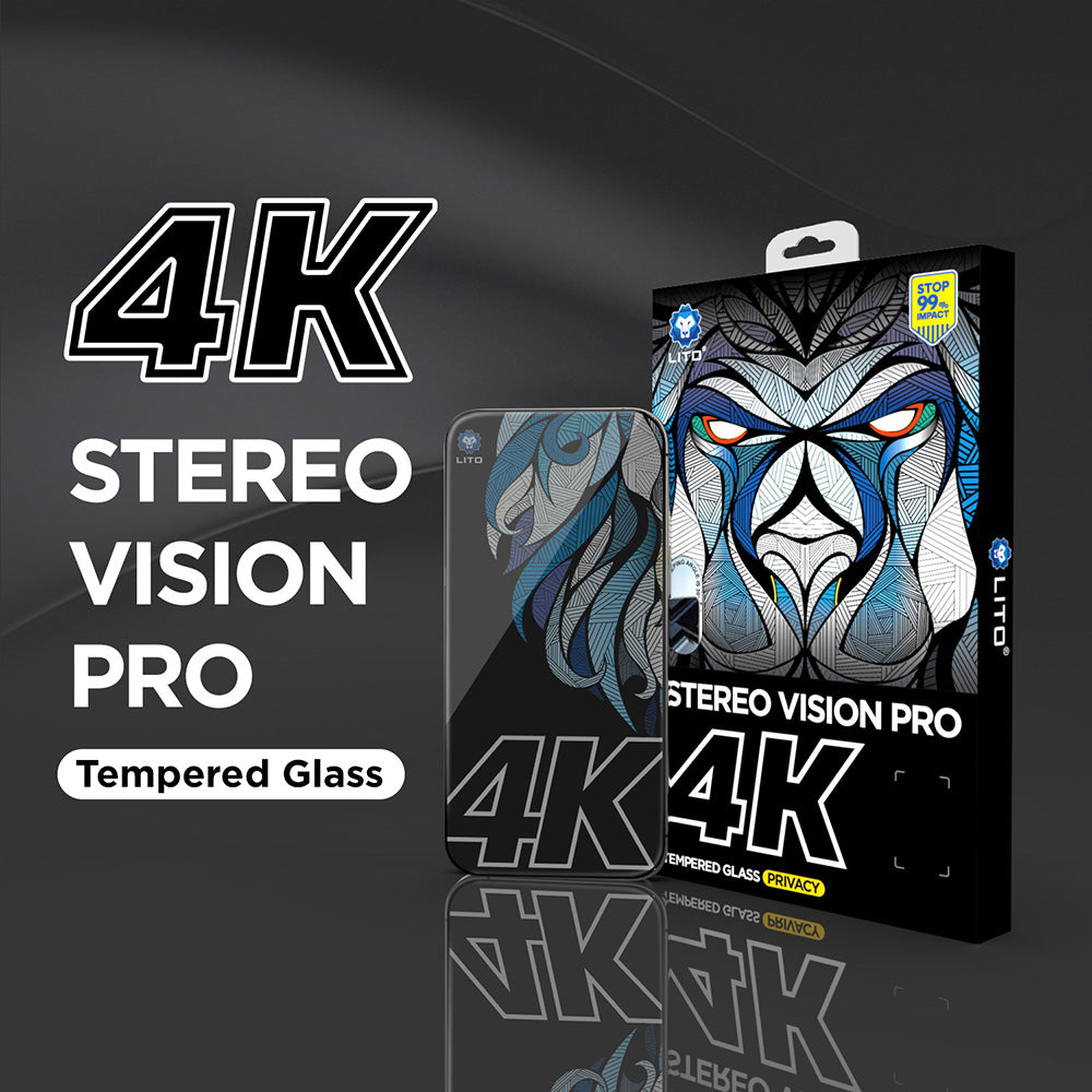 Skyddsfilm Privacy Screen Lito D+ Max 4K för Apple iPhone 17 Pro, Härdat Glas, Full Glue