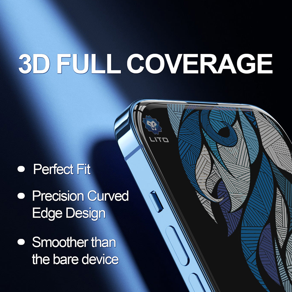 Skyddsfilm Privacy Screen Lito D+ Max 4K för Apple iPhone 17 Pro, Härdat Glas, Full Glue