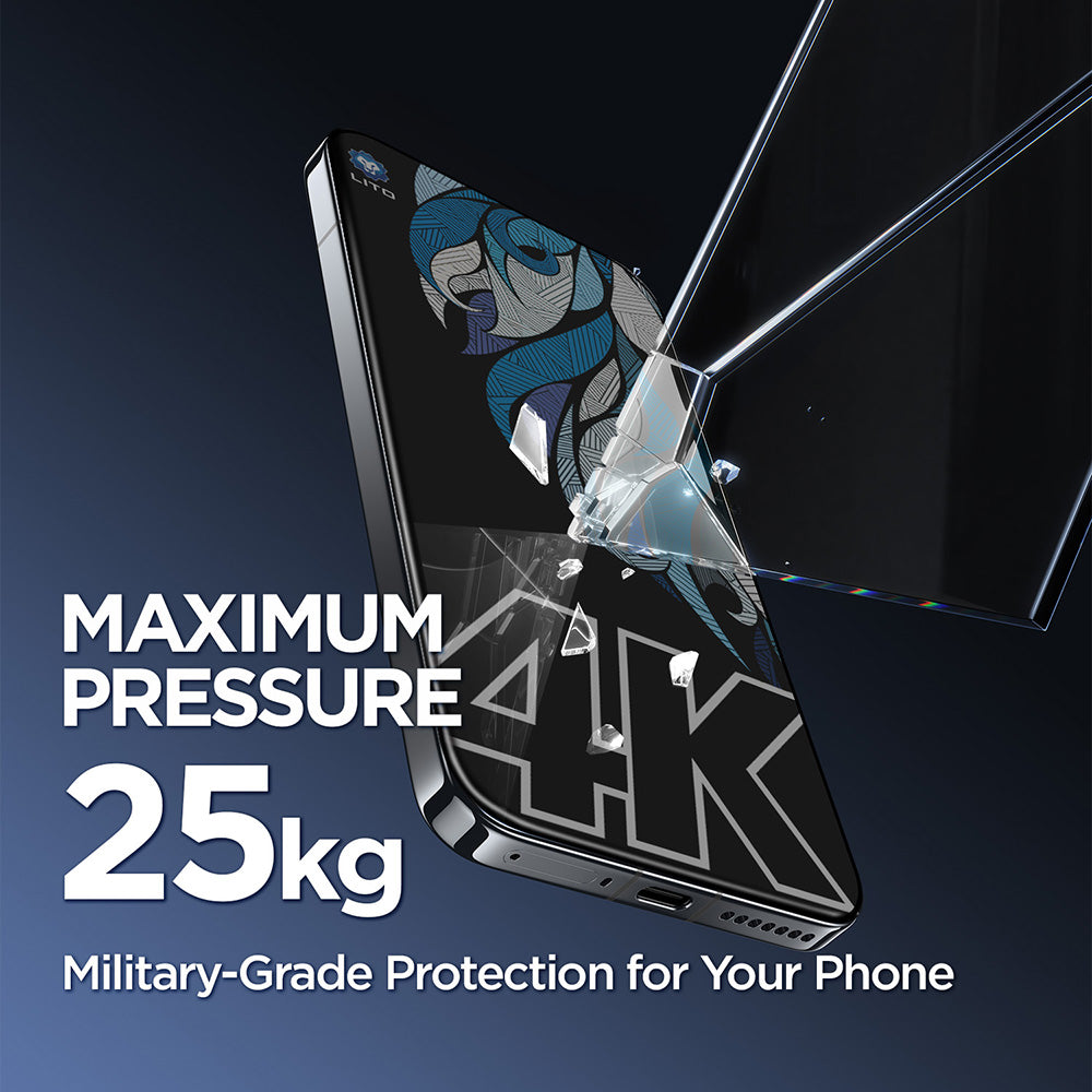 Skyddsfilm Privacy Screen Lito D+ Max 4K för Apple iPhone 17 Pro, Härdat Glas, Full Glue