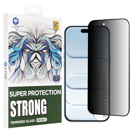 Skyddsfilm Privacy Lito D+ Max Strong för Apple iPhone 17 Air, Härdat Glas, Full Lim