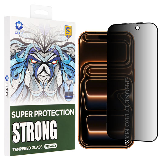 Skyddsfilm Privacy Lito D+ Max Strong för Apple iPhone 17 Pro Max, Härdat Glas, Full Glue