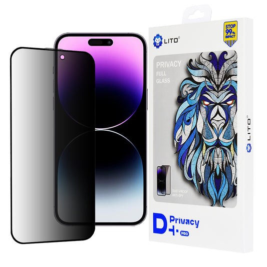 Integritetsskärmskydd Lito D+ Pro för Apple iPhone 14 Pro Max, Härdat glas, Full limning
