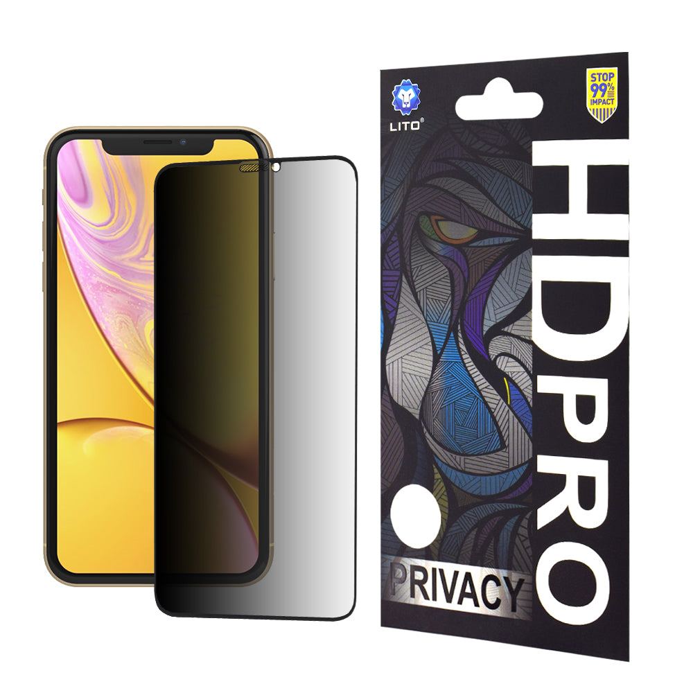 Privacy-skärmskydd Lito HD Pro för Apple iPhone 11 / XR, härdat glas, full limning