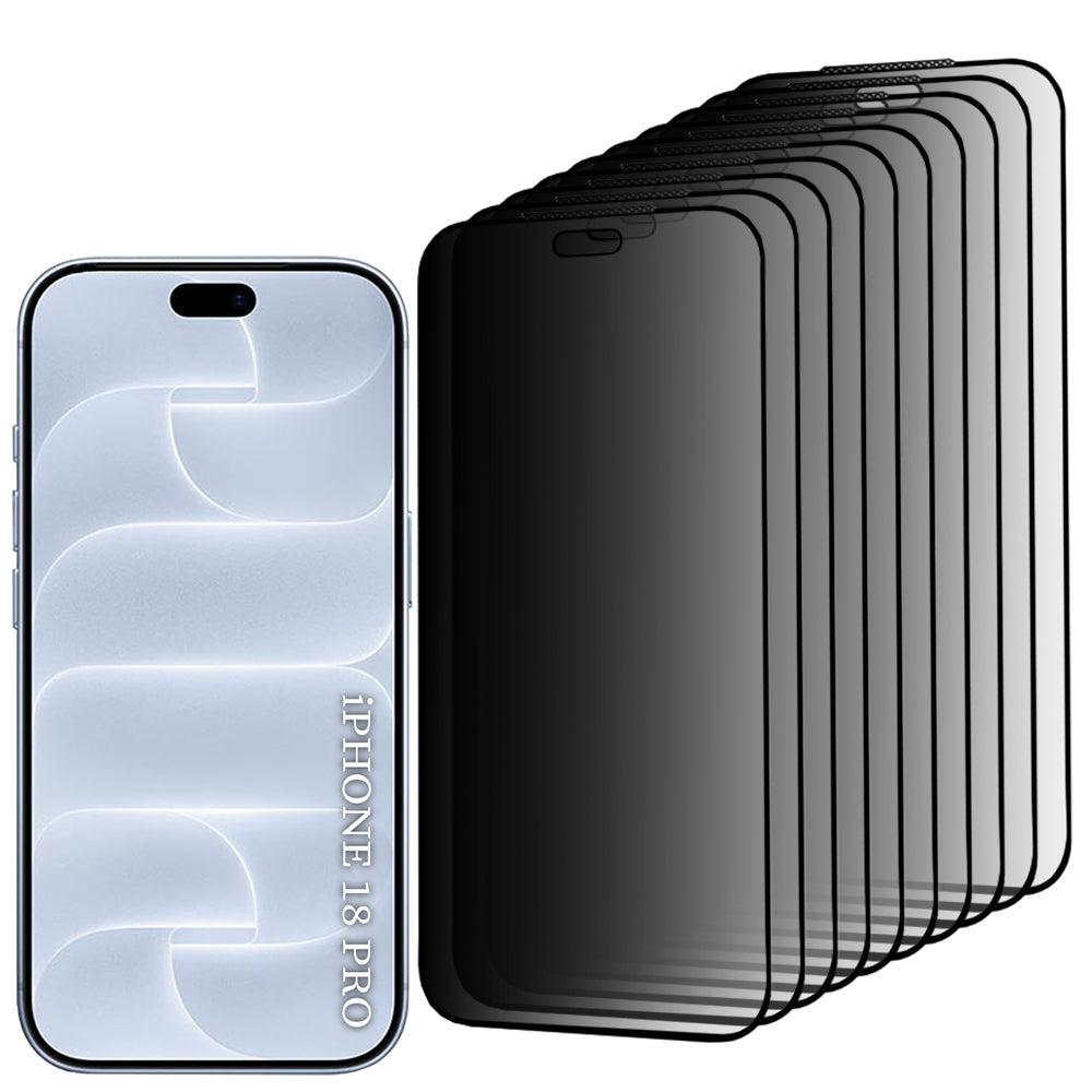 Lito HD Pro Privacy-skärmskydd för Apple iPhone 18 Pro, härdat glas, helhäftande, 10-pack