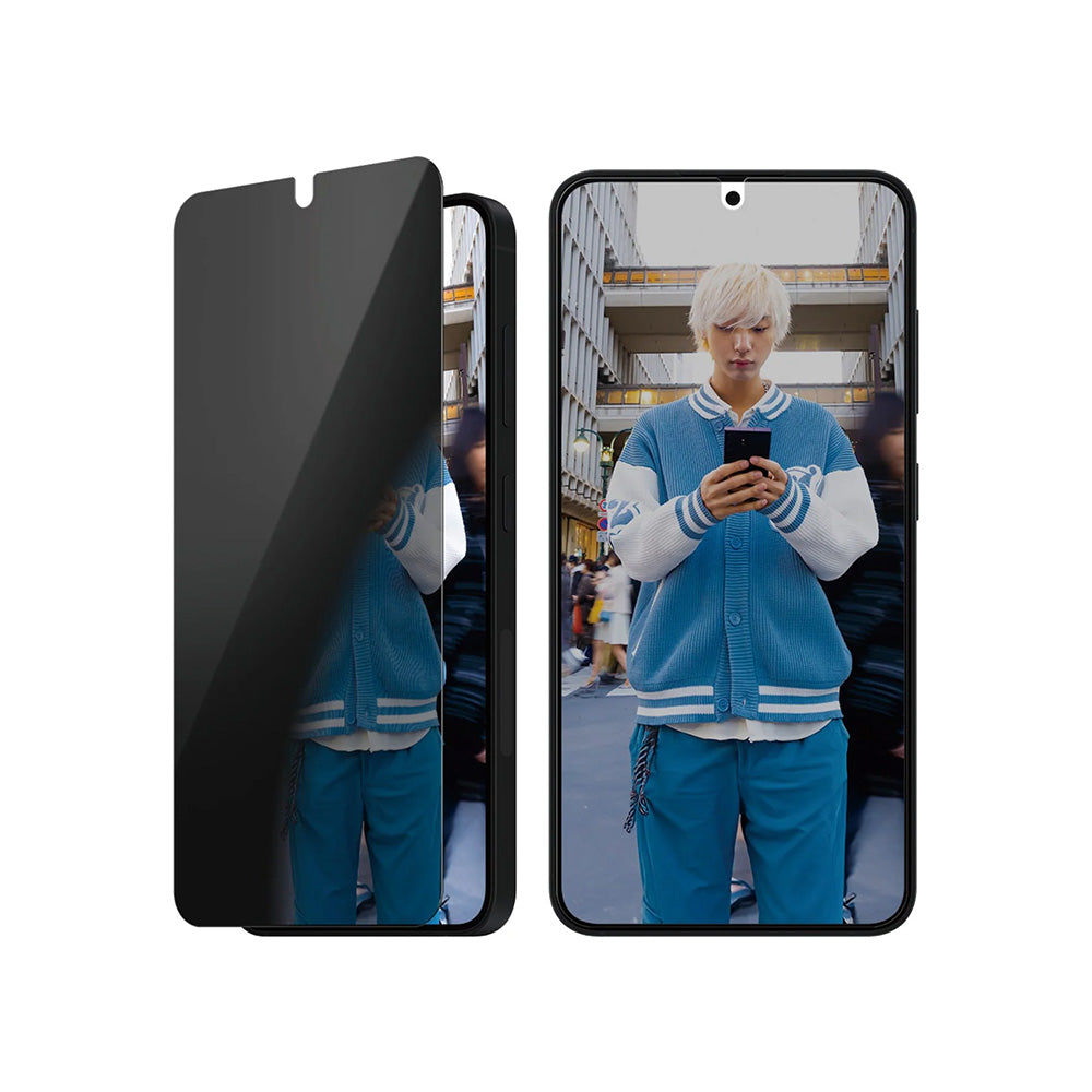 Skyddsfilm för skärm Privacy PanzerGlass Ultra-Wide Fit för Samsung Galaxy S25 S931 / S24 S921, Härdat Glas, Full Limning