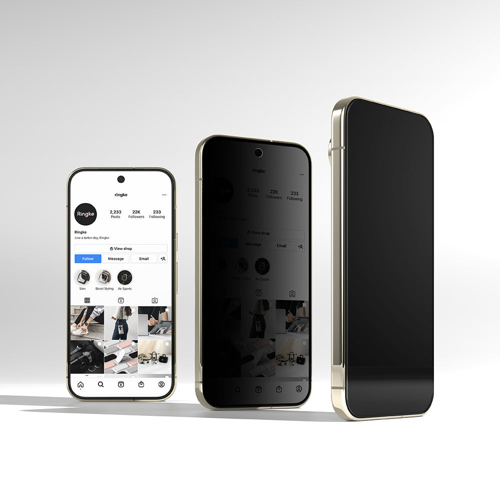 Privacy-skärmskydd Ringke Easy Slide för Google Pixel 11 Pro / 10 Pro / 9 Pro, Härdat glas, Full lim, Set med 2 stycken