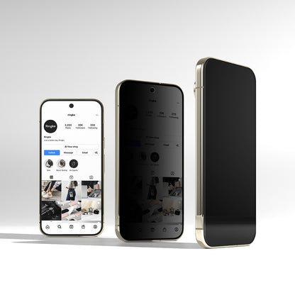 Privacy-skärmskydd Ringke Easy Slide för Google Pixel 11 Pro / 10 Pro / 9 Pro, Härdat glas, Full lim, Set med 2 stycken