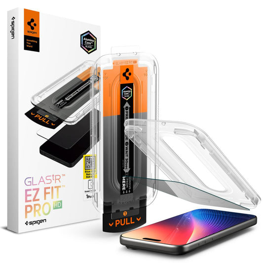 Skärmskydd Privacy Spigen GlastR EZ FIT Pro för Apple iPhone 17 Pro Max / 16 Pro Max, Härdat Glas, Full Lim
