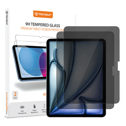 Privacy-skärmskydd Techsuit ArmorGlass CrystalHD för Apple iPad Air 11 (2026), Härdat glas, Full lim, Set med 2 stycken