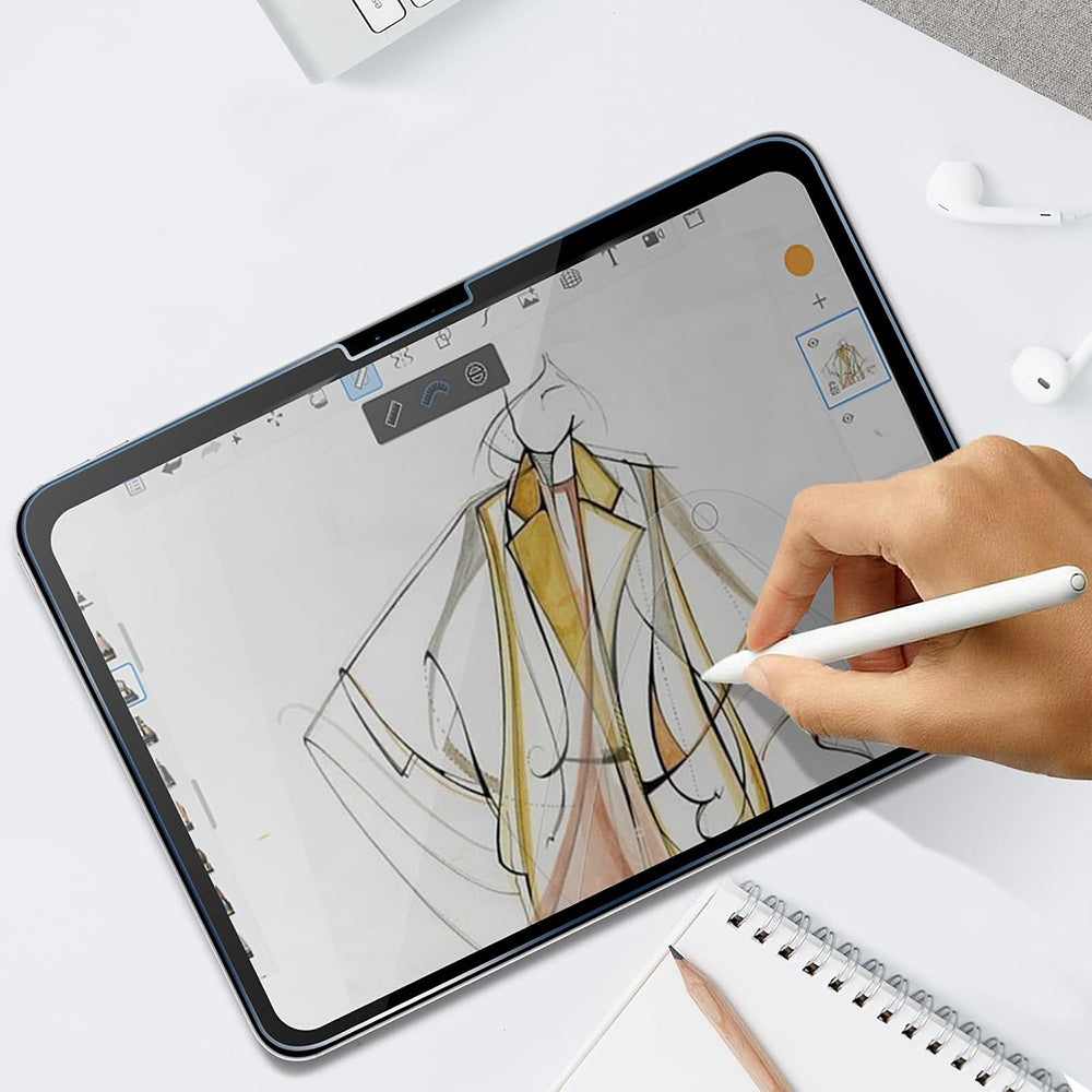 Privacy-skärmskydd Techsuit ArmorGlass CrystalHD för Samsung Galaxy Tab A11 / Tab A9, Härdat glas, Full lim, Set med 2 stycken