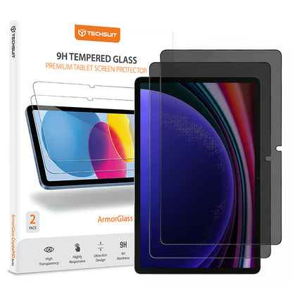 Skärmskydd Privacy Techsuit ArmorGlass CrystalHD för Samsung Galaxy Tab S10 Lite, Härdat glas, Full lim, Set med 2 stycken