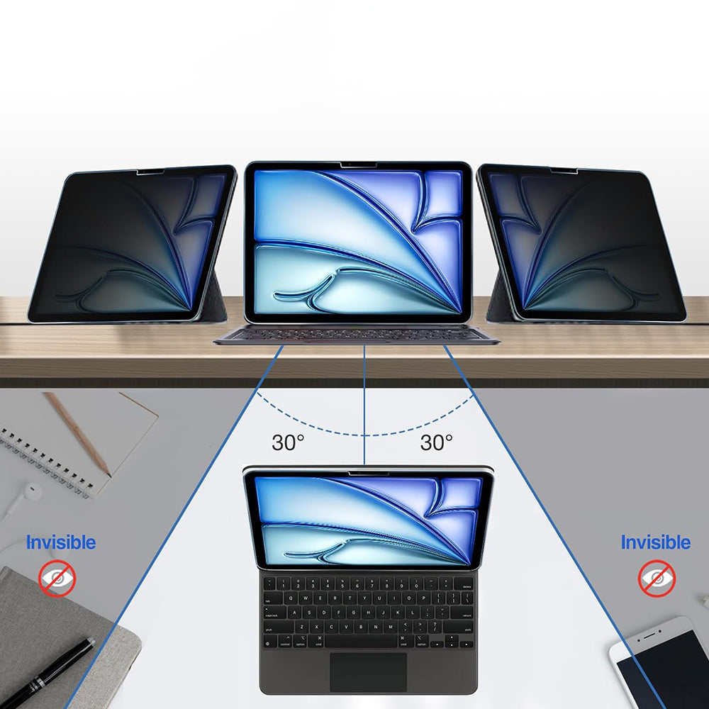 Skärmskydd Privacy Techsuit ArmorGlass CrystalHD för Samsung Galaxy Tab S10 Lite, Härdat glas, Full lim, Set med 2 stycken