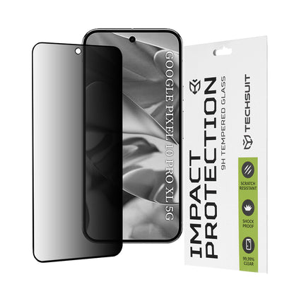 Privacy Techsuit skärmskydd för Google Pixel 10 Pro XL, härdat glas, full limning, 111D