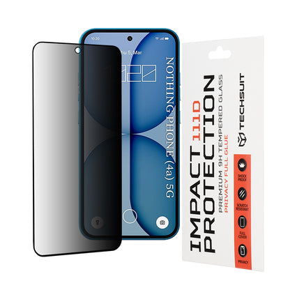 Skyddsfilm Privacy Techsuit för Nothing Phone (4a), Härdat Glas, Full Lim, 111D