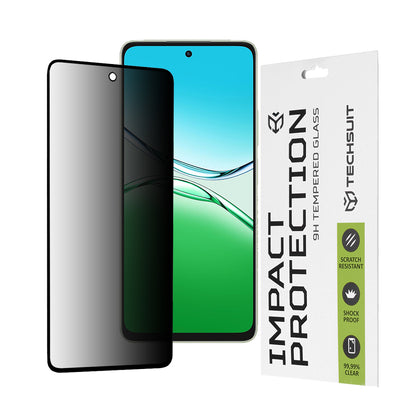 Privacy Techsuit skärmskydd för Oppo A5 Pro 4G / A5 Pro, härdat glas, full limning, 111D