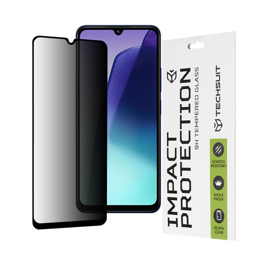 Privacy Techsuit skärmskydd för Xiaomi Redmi A5 4G (Regional) / 14C / Poco C75, härdat glas, full limning, 111D