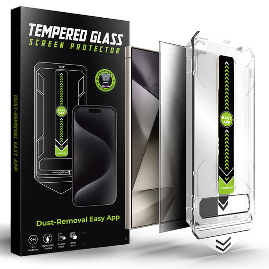 Integritetsskärmskydd Techsuit TitanGlass CrystalHD för Samsung Galaxy S24 Ultra S928, Härdat glas, Full limning