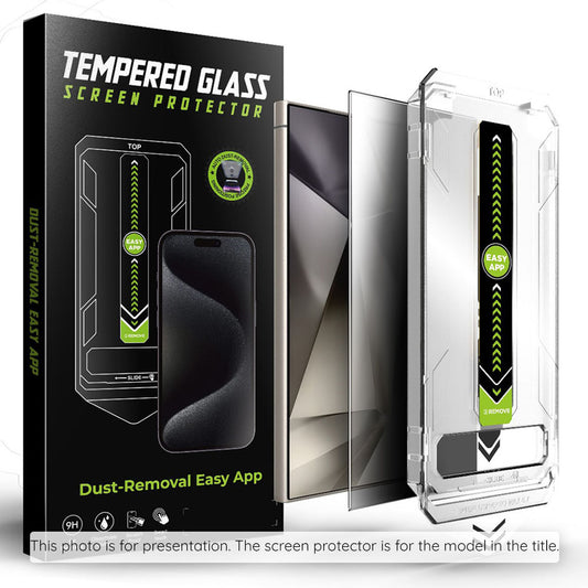 Privacy-skärmskydd Techsuit TitanGlass CrystalHD för Samsung Galaxy S25+ S936 / S24+ S926, Härdat glas, Full limning