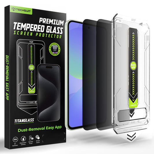 Privacy-skärmskydd Techsuit TitanGlass CrystalHD för Samsung Galaxy A37 5G / A36 A366, Härdat glas, Full limning, Set om 2 stycken