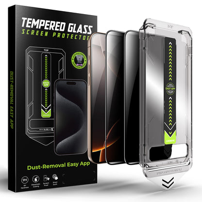 Privacy Techsuit TitanGlass skärmskydd för Apple iPhone 11 / XR, härdat glas, full limning, set med 2 stycken