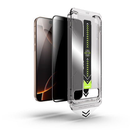 Skärmskydd Privacy Techsuit TitanGlass för Apple iPhone 17 / 16 Pro, Härdat Glas, Full Lim