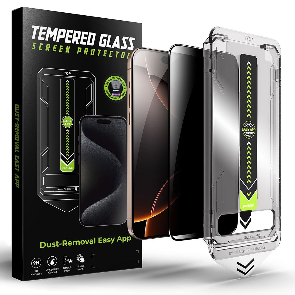 Skärmskydd Privacy Techsuit TitanGlass för Apple iPhone 17 Air, Härdat Glas, Full Lim