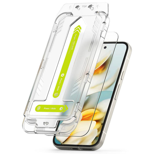 Skärmskydd Ringke Easy Slide för Google Pixel 9a, Härdat Glas, Fullt Lim, Set med 2 stycken