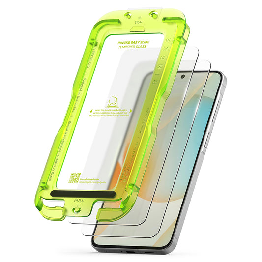 Skärmskydd Ringke Easy Slide för Samsung Galaxy A57 5G, Härdat Glas, Full Lim, Set med 2 stycken