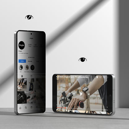 Ringke Easy Slide Screen Protector for Samsung Galaxy S26 Plus, Tempered Glass, Full Glue, Set of 2 Pieces, Black