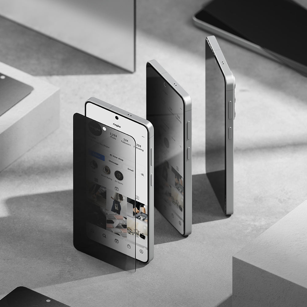 Ringke Easy Slide Screen Protector for Samsung Galaxy S26 Plus, Tempered Glass, Full Glue, Set of 2 Pieces, Black