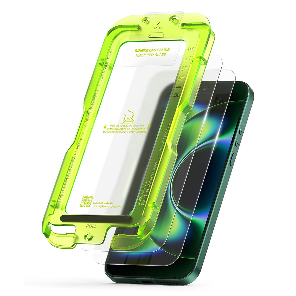 Ringke Easy Slide skärmskydd för Xiaomi 17 Ultra, härdat glas, full lim, set med 2 stycken