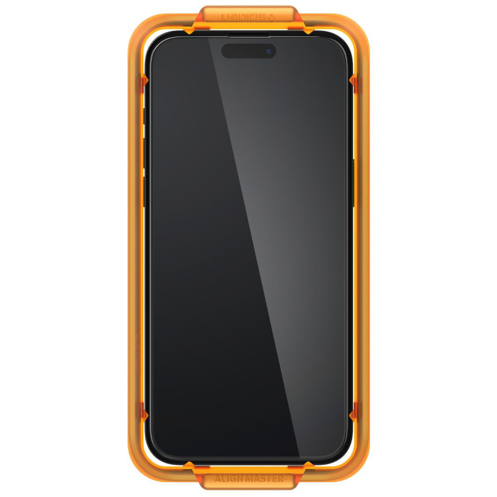 Skärmskydd Spigen GlastR Align Master för Apple iPhone 15 Plus, Härdat Glas, Full Lim, Set om 2 stycken, Svart AGL06886