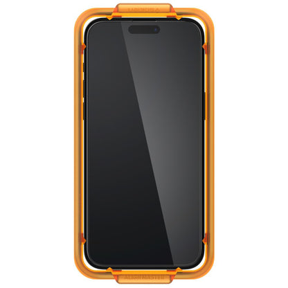 Skärmskydd Spigen GlastR Align Master för Apple iPhone 15 Plus, Härdat Glas, Full Lim, Set om 2 stycken, Svart AGL06886