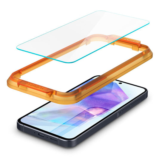 Skärmskydd Spigen GlastR Align Master för Samsung Galaxy A55 5G A556, Härdat Glas, Fullt Lim, Set med 2 stycken AGL07775