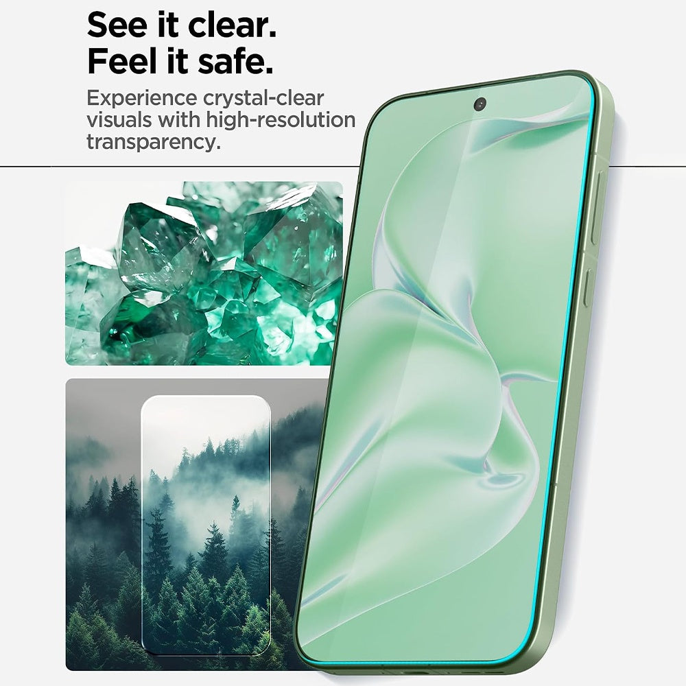 Skärmskydd Spigen GlastR AlignMaster S för OnePlus 15R, Härdat Glas, Fullt Lim, Set med 2 stycken AGL11398
