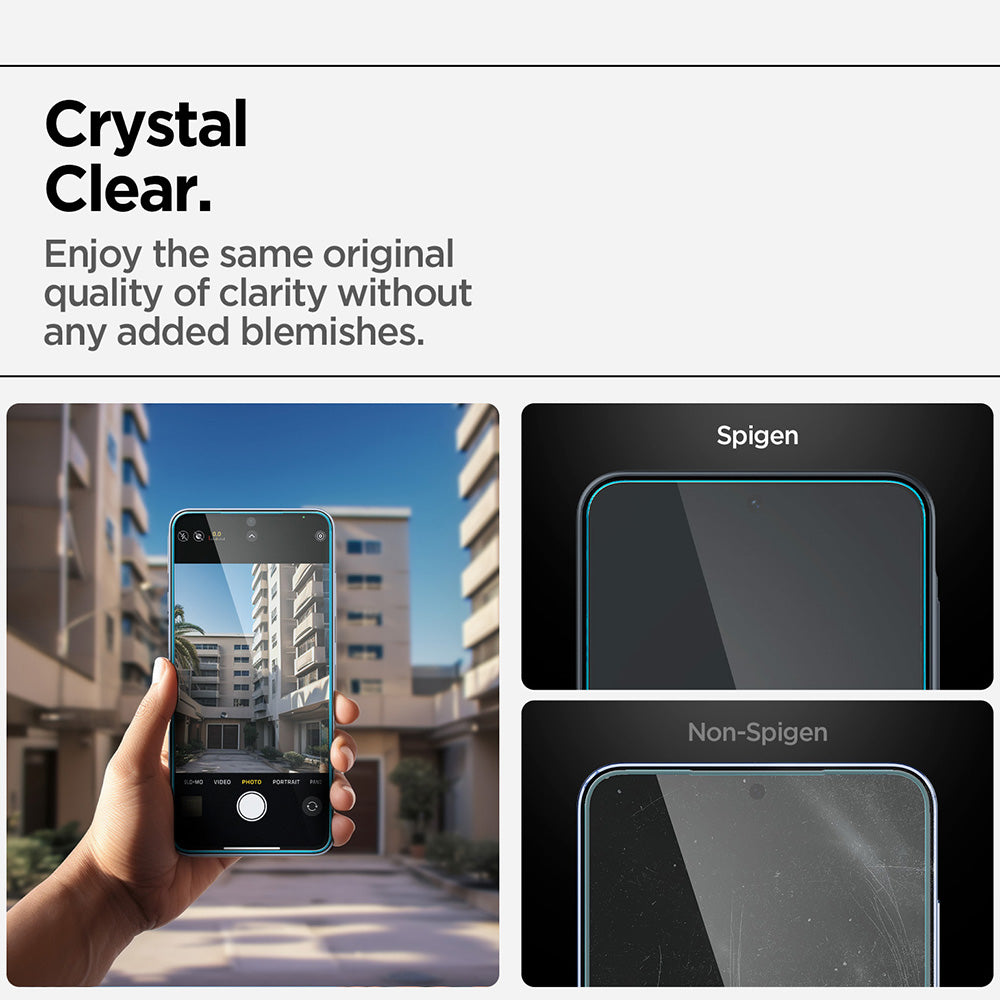 Spigen GlastR EZ FIT HD Screen Protector for Samsung Galaxy A37 5G / A36 A366, Tempered Glass, Full Glue, Set of 2 pieces AGL11365