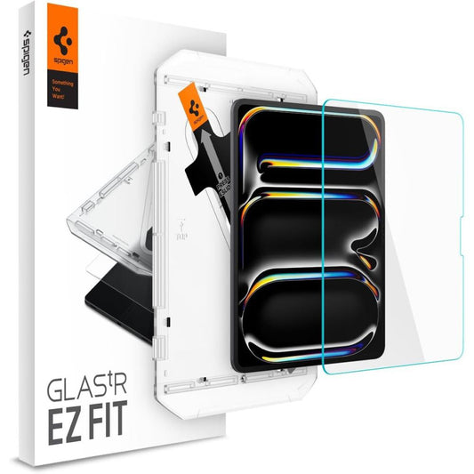 Skärmskydd Spigen GlastR EZ FIT för Apple iPad Pro 13 (2024), Härdat Glas, Full Glue AGL07793